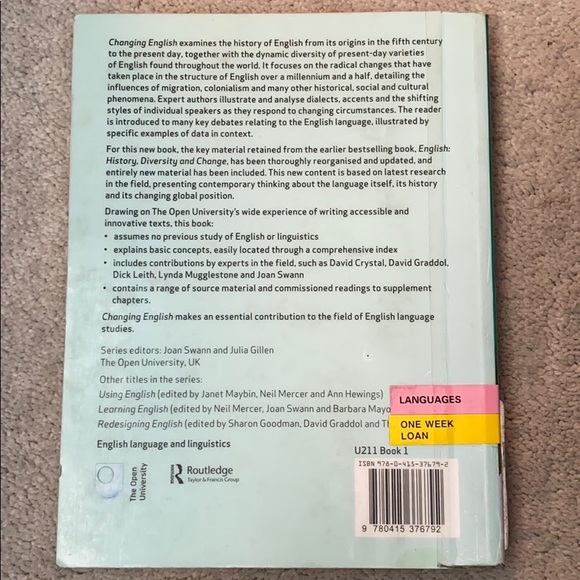 “Changing English” Paperback - Picture 2 of 2